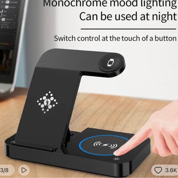 3 IN 1 WIRELESS CHARGER STAND: wireless charging station - Picture 2 of 5